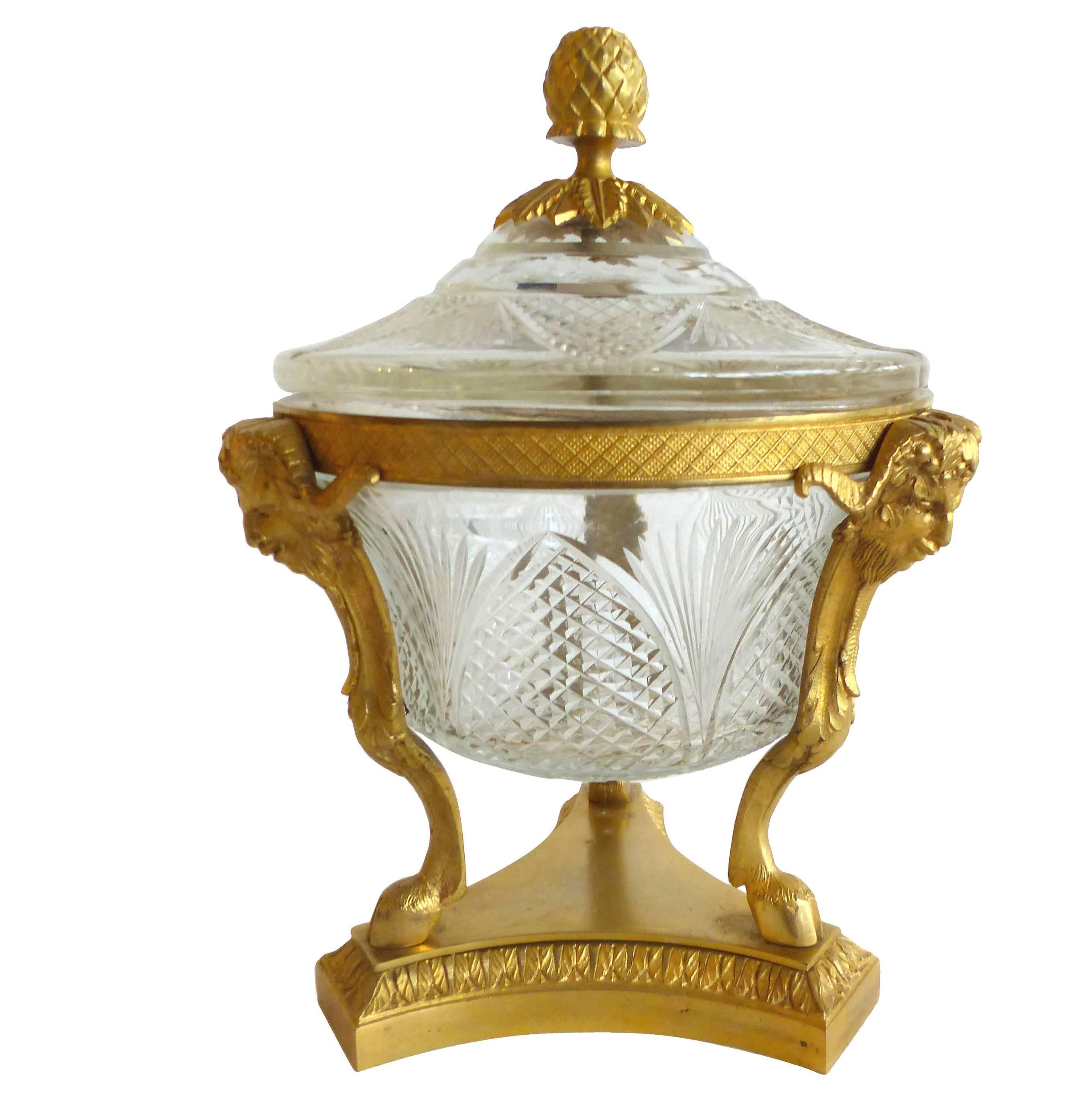 Early 20th-Century Neoclassical Revival Doré Bronze Covered Dish