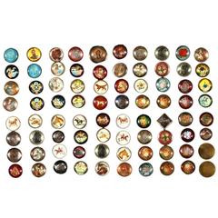 Impressive Collection of 82 Antique English Bridle Rosettes 10