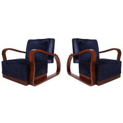 Pair of European 1930s Lounge Chairs 8