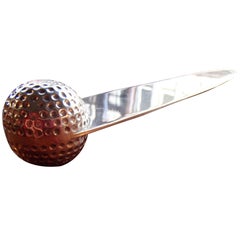 Hermès Golfball Letter Opener Silver Platted