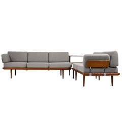 Beautiful 1960s Teak Daybed Sofa Set Peter Hvidt Minerva Danish Modern