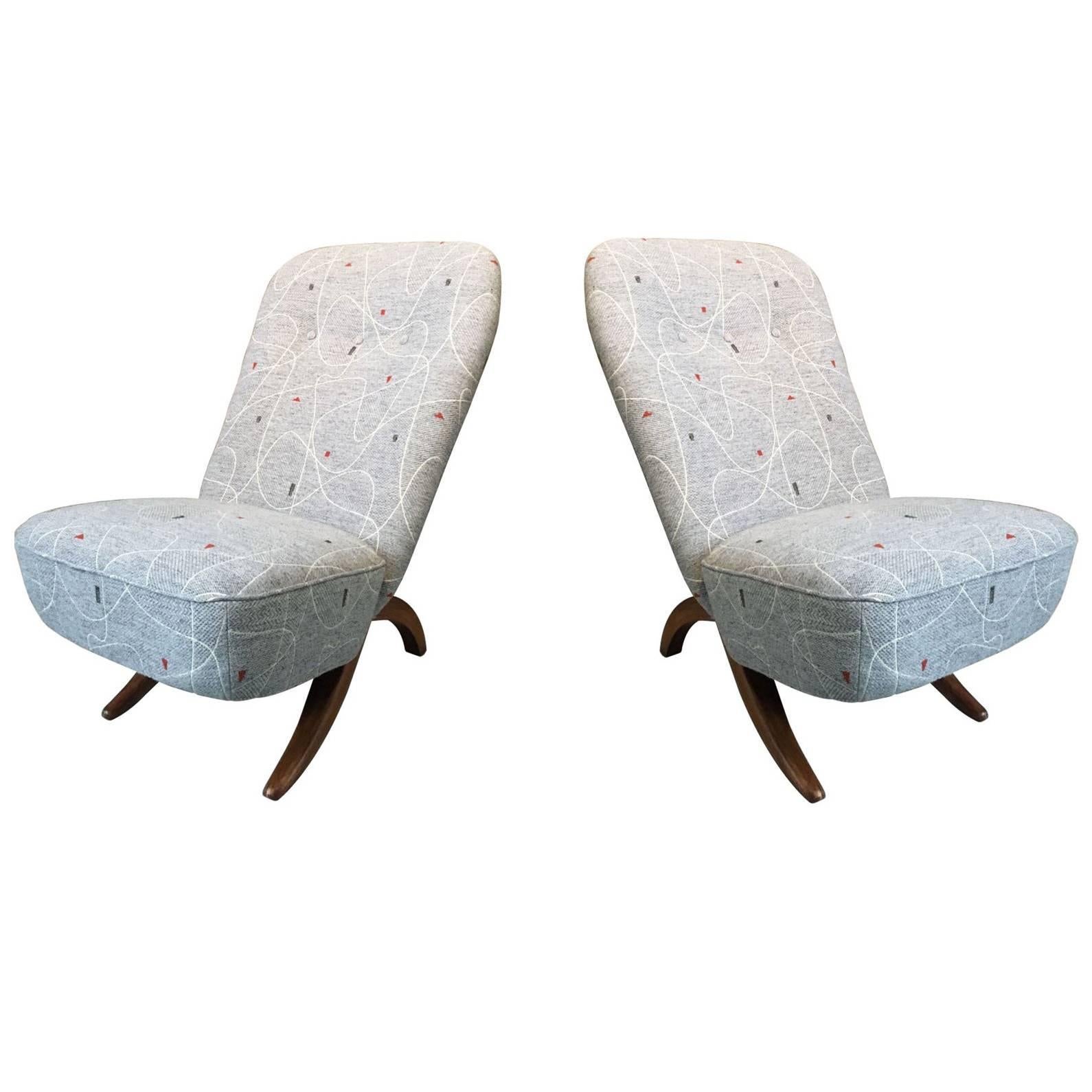 Pair of Theo Ruth ''Congo'' Chairs for Artifort, 1950s