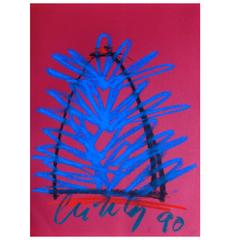 Dale Chihuly 1990 Oil on Paper Drawing in His Book"Venetians" 4