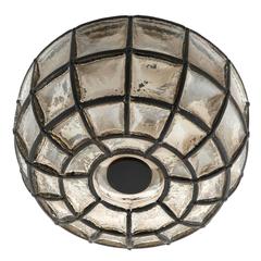 Limburg Flush Mount Light Sconce, Smoked Iron Glass, 1960s 10