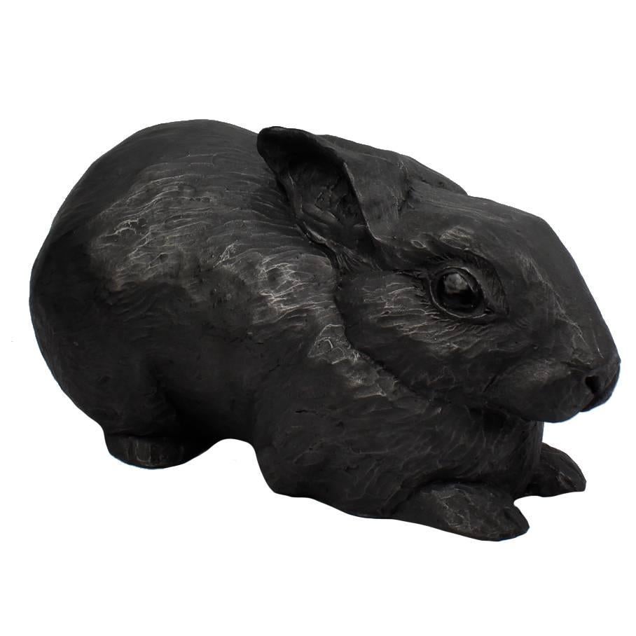 When Bad Things Happen, A Terracotta Rabbit Sculpture by Darla Jackson, 2014 For Sale