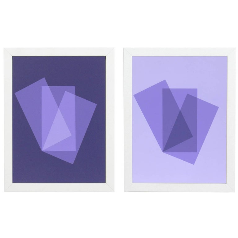 Josef Albers Abstract Lithographs from Interaction of Color For Sale