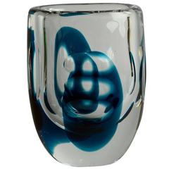 Unique Glass Vase by Vicke Lindstrand for Kosta, 1950s