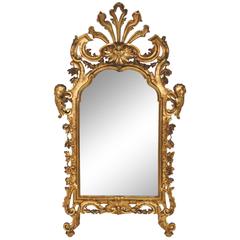 Antique Italian Figural Carved Gilt Mirror 5