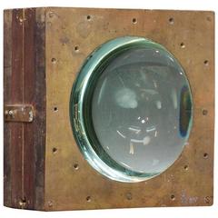 Antique Folding Brass Lined Looking Glass Oddity 3
