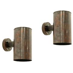 Scandinavian Outdoor Wall Lights in Metal by Falkenbergs, Sweden, 1980s
