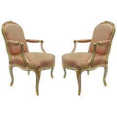 Fine Pair of Louis XV First Revival Armchairs 7