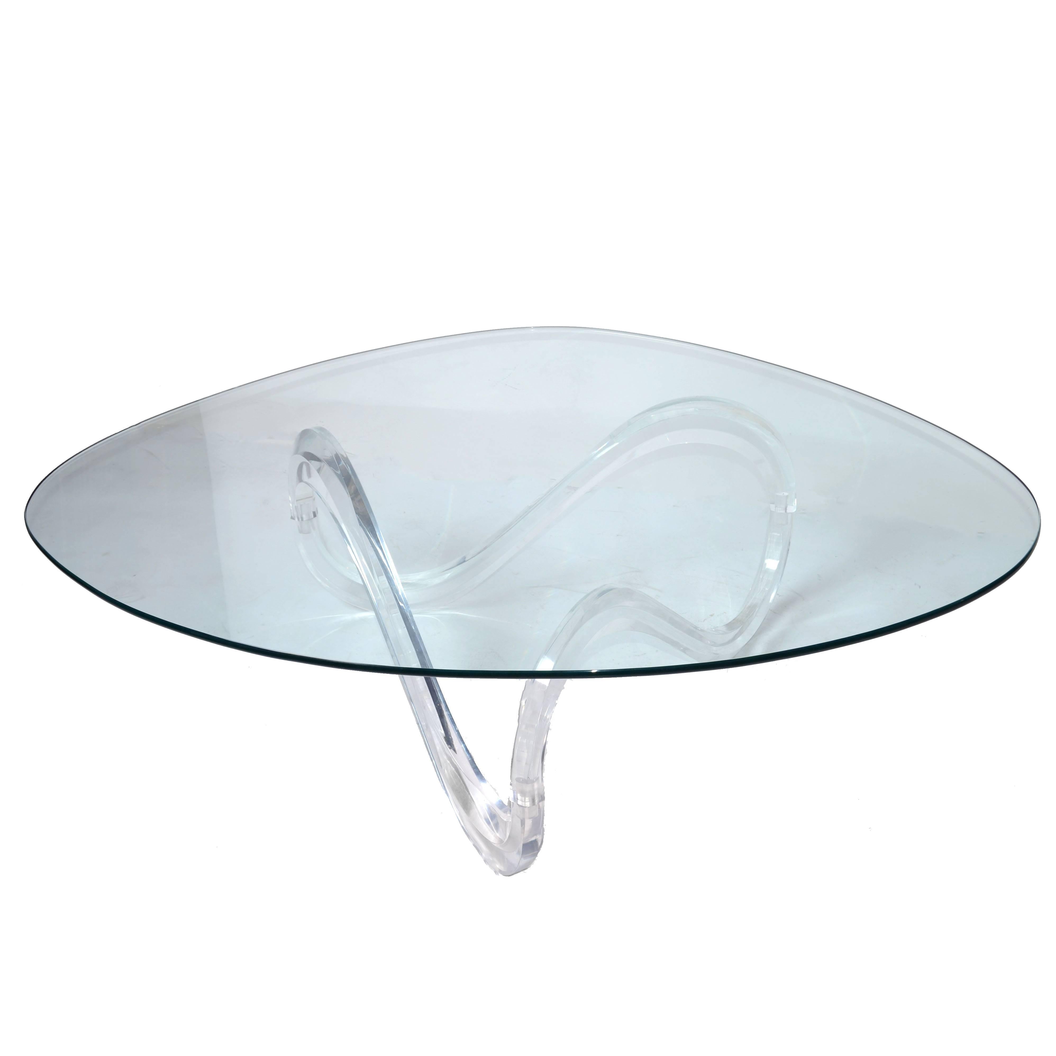 Mid Century Modern Lucite Ribbon Coffee Table In The Manner Charles Mid Century Modern Lucite Ribbon Coffee Table In The Manner Charles