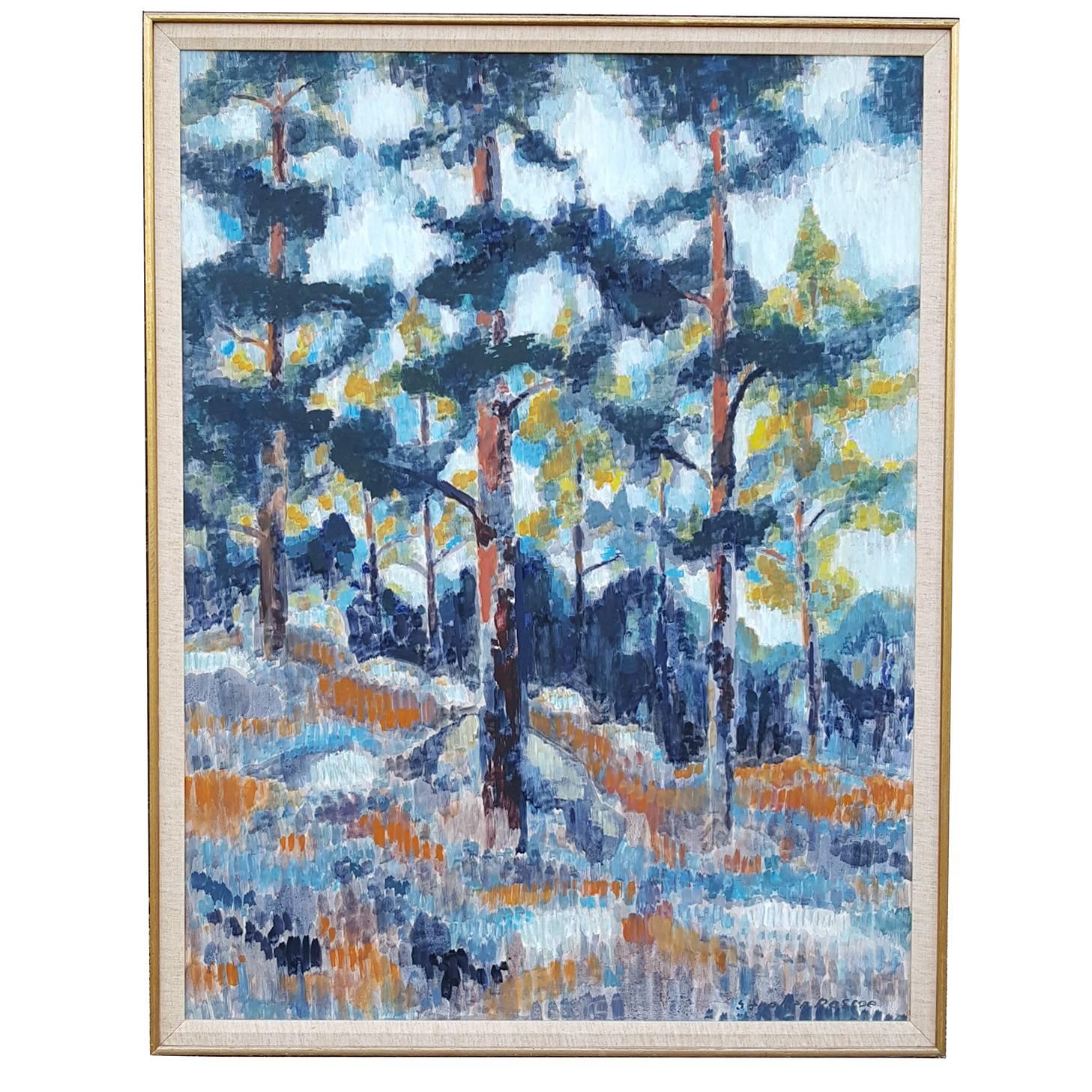 Stephen Thomas Rascoe Abstract Landscape 'Forest' For Sale