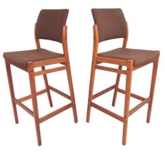 Vintage Pair of Danish Modern Teak Stools