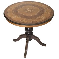 Antique French Marquetry Circle Table