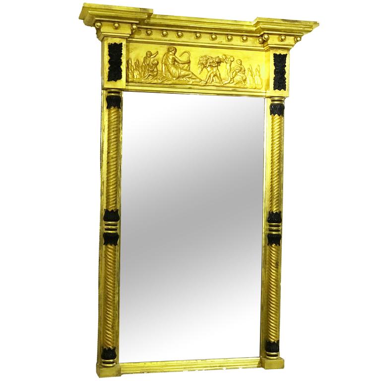 Antique Regency Gilt Pier Mirror For Sale at 1stdibs