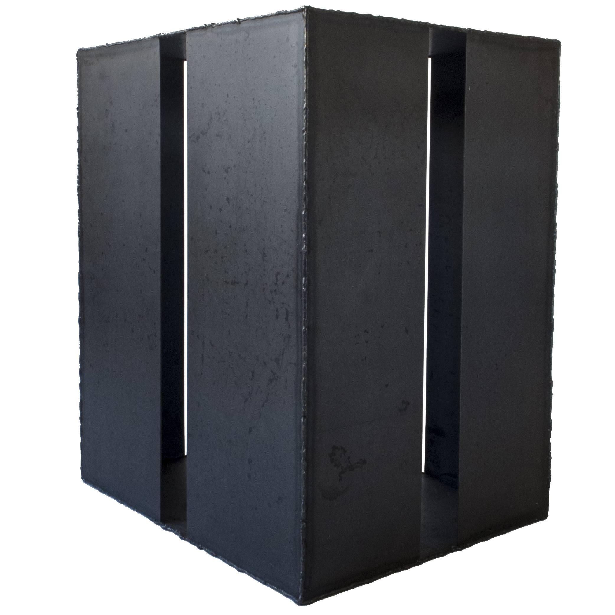 Arthur Kouwenhoven, Welded Raw Steel "Void" Side Table, Limited Edition For Sale