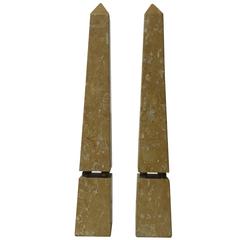 Pair of Sienna Marble Obelisks 3