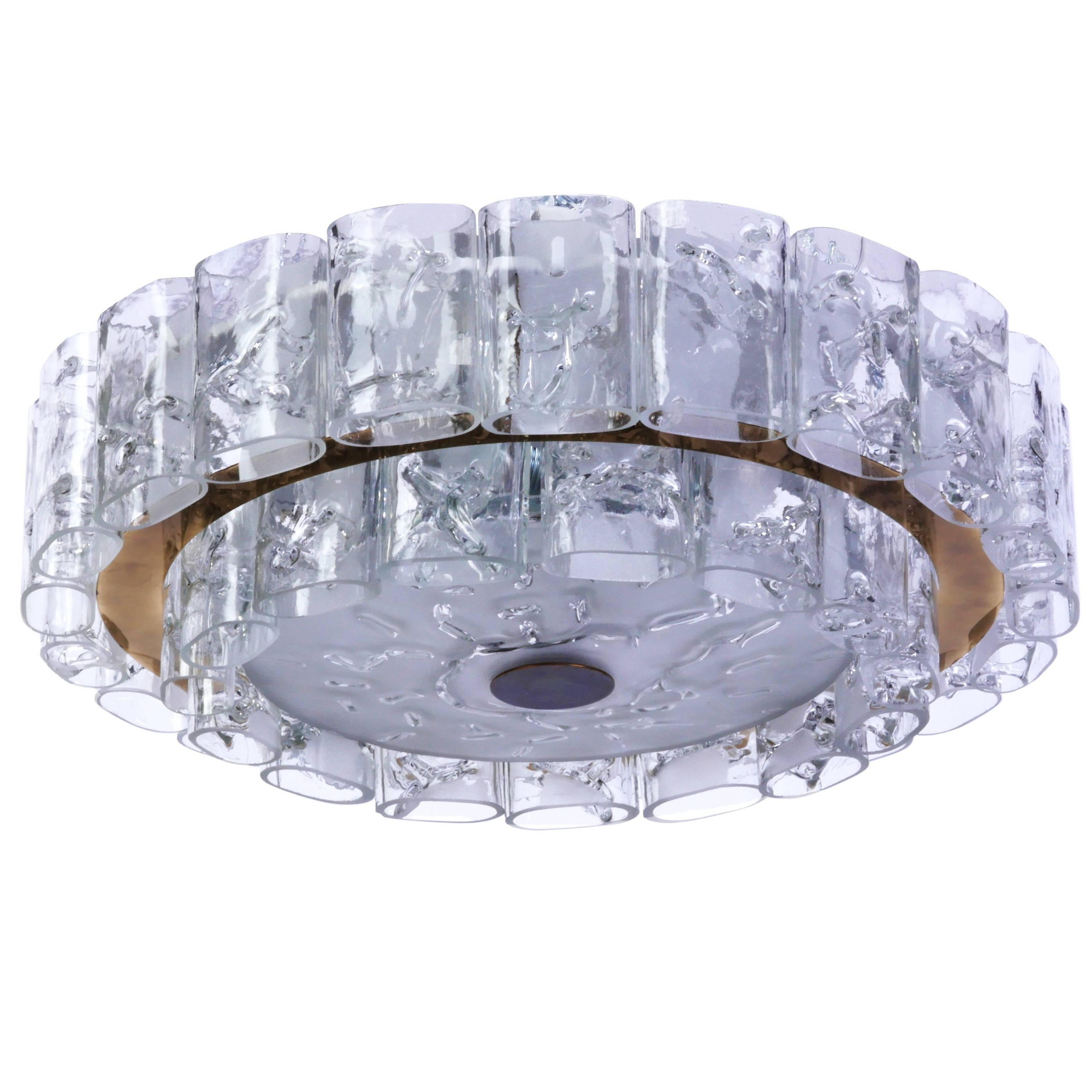 Beautiful 1960s Mid-Century Modernist Flush Mount by Doria For Sale