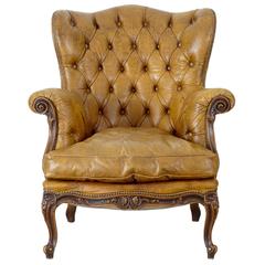 Vintage 1960s Leather Chesterfield Armchair