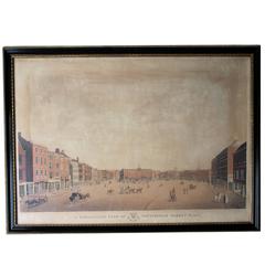 Used Perspective View of Nottingham Market Place, Aquatint by R.Bonington, circa 1813