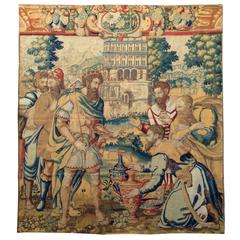 Tapestry of Brussels, 16th Century, King Franc Clovis I, and the Soisson Vase