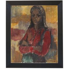 1960s Painting of a Woman by Richard Martinez 9