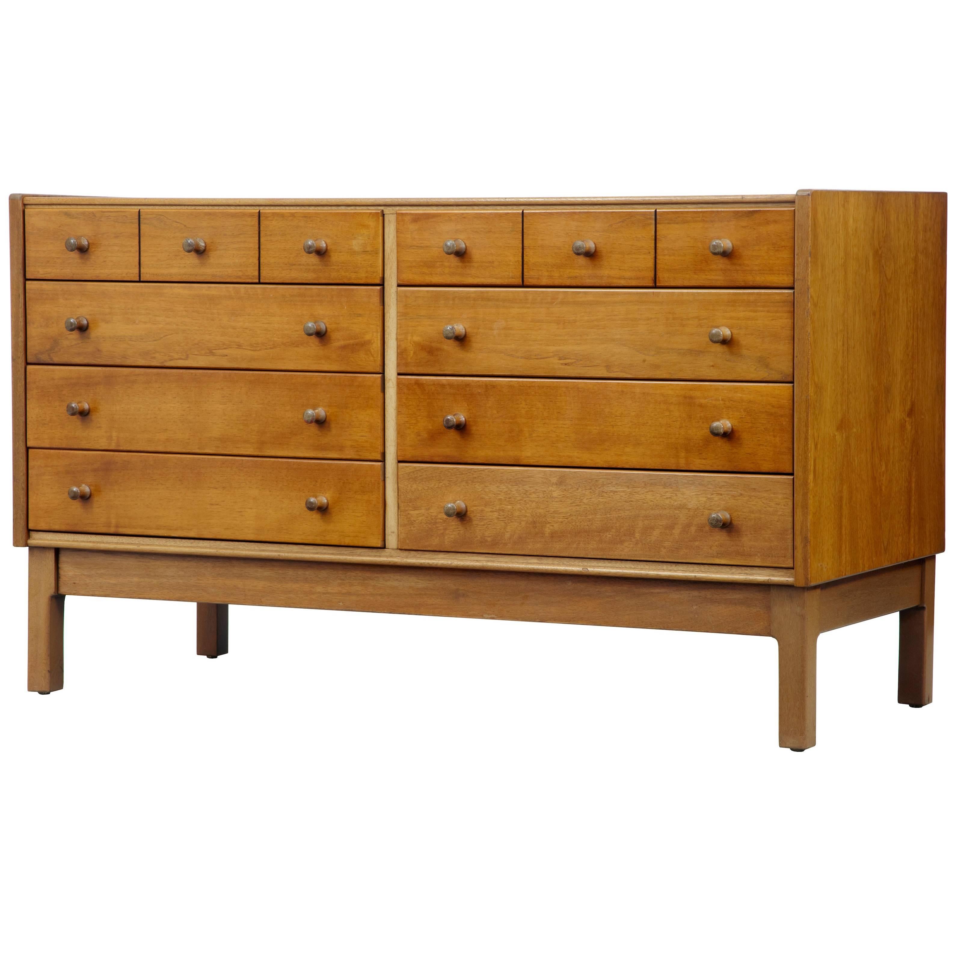 1960s Scandinavian Modern Teak Large Chest of Drawers