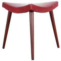 Mid-Century Modern Danish Three Legs Stool in Teak