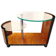 Amboyna Burl Side Table, 1930s