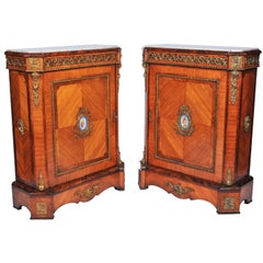 Antique Pair 19th Century Kingwood Pier Cabinets