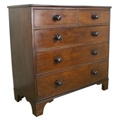 Antique Country Oak Chest of Drawers with Mahogany Banding 12