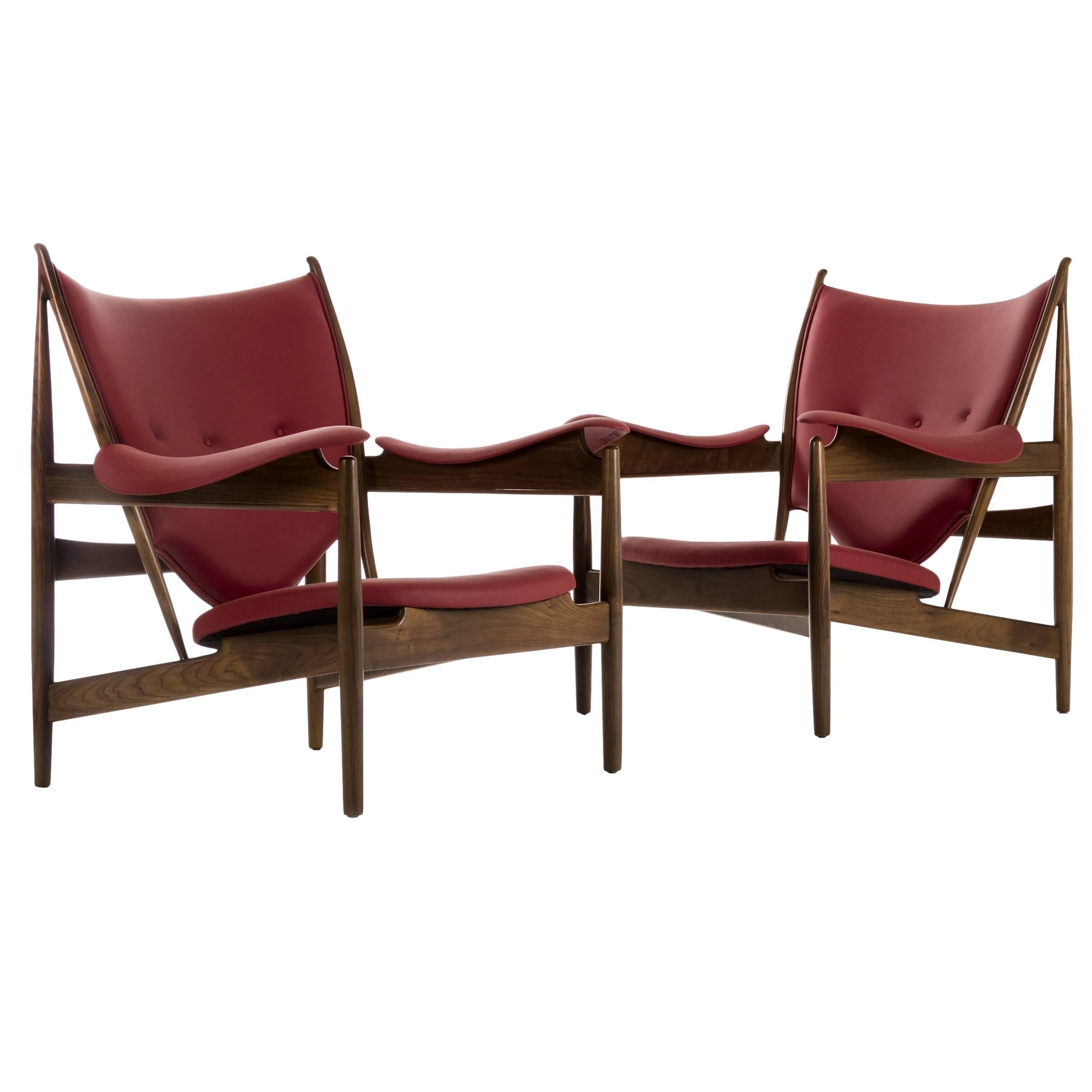 Pair of Finn Juhl Chieftain Lounge Chairs