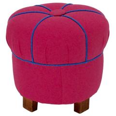 Pink Austrian Art Deco Stool 1930s 8