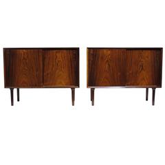 Matching Pair of Midcentury Danish Rosewood Cabinets