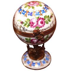 French Limoge Peint Main Trinket Egg