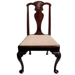 Early King George II Irish Mahogany Side Chair Exaggerated Pad Feet 18th Century 5