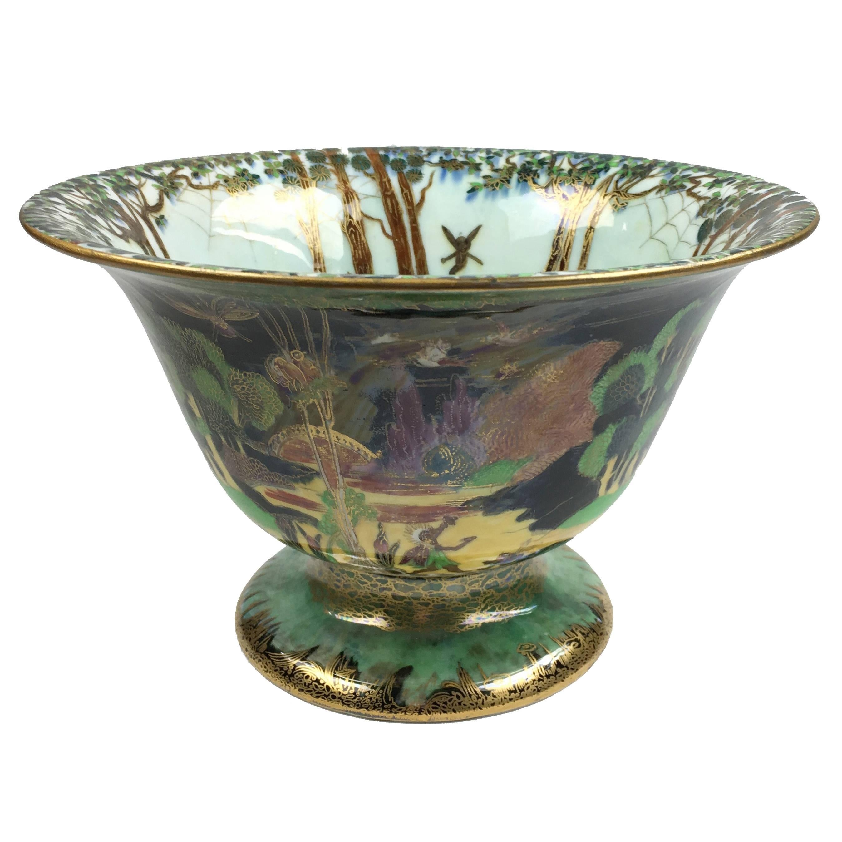 Wedgwood Art Deco Porcelain Fairyland Lustre Center Bowl For Sale