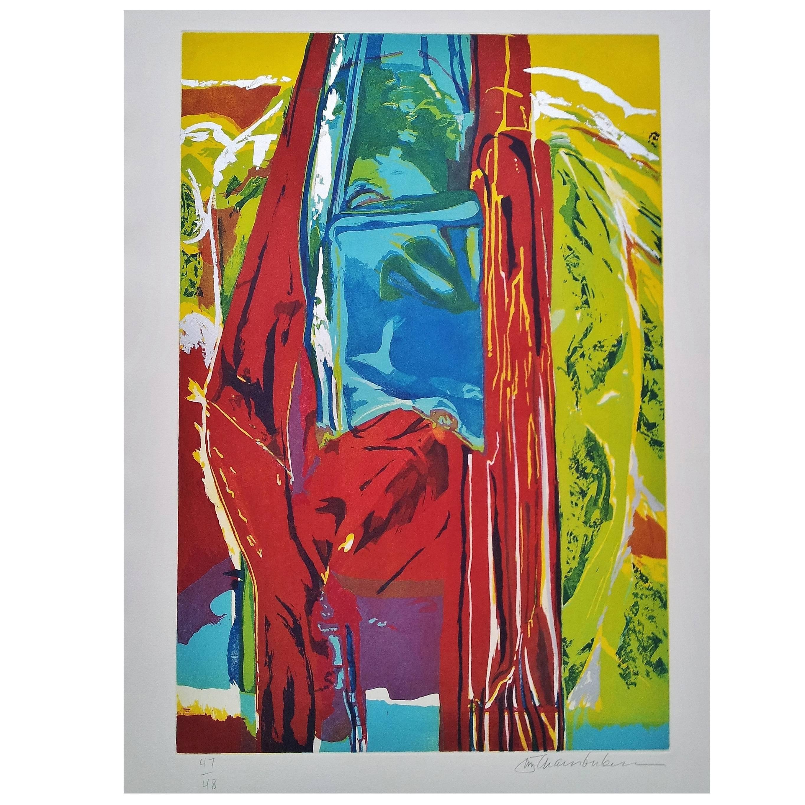 John Chamberlain Print 'Three Daughters, More Rain' from Natural Landscape Suite For Sale