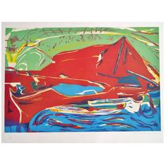 John Chamberlain Print 'Out to Lunch, Drop a Line' from Natural Landscape Suite 3
