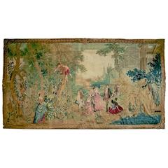 Tapestry, 18th Century, Apple Picking, the Peacock Fountain by Nicolas Lancret