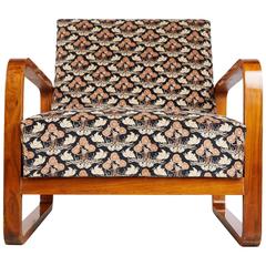 Used Art Deco Sleeper Armchair with Fabric Attributed to William Morris, circa 1920