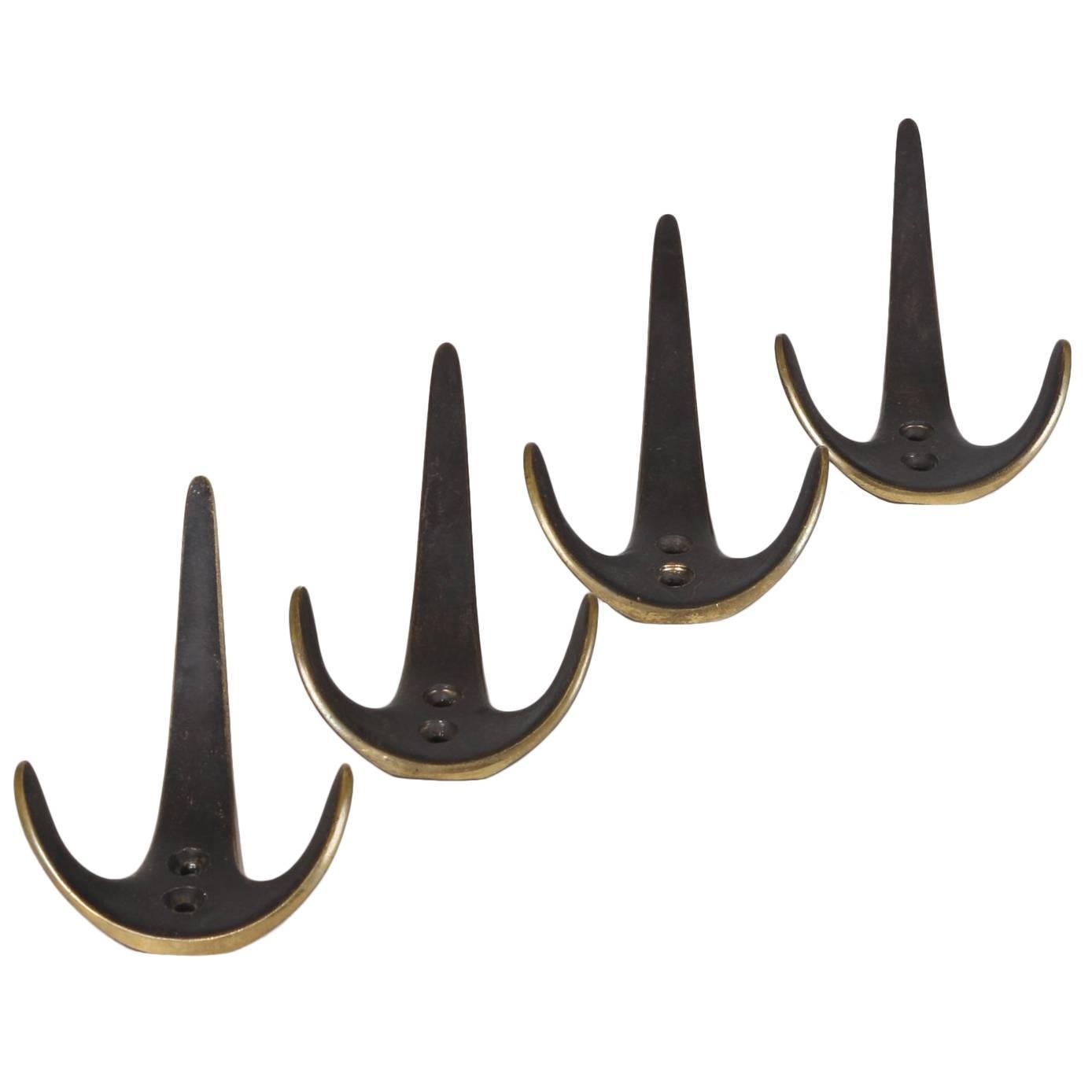 Coat Hooks striking mid-century set of four carl auböck coat hooks at 1stdibs Coat Hooks striking mid-century set of four carl auböck coat hooks at 1stdibs