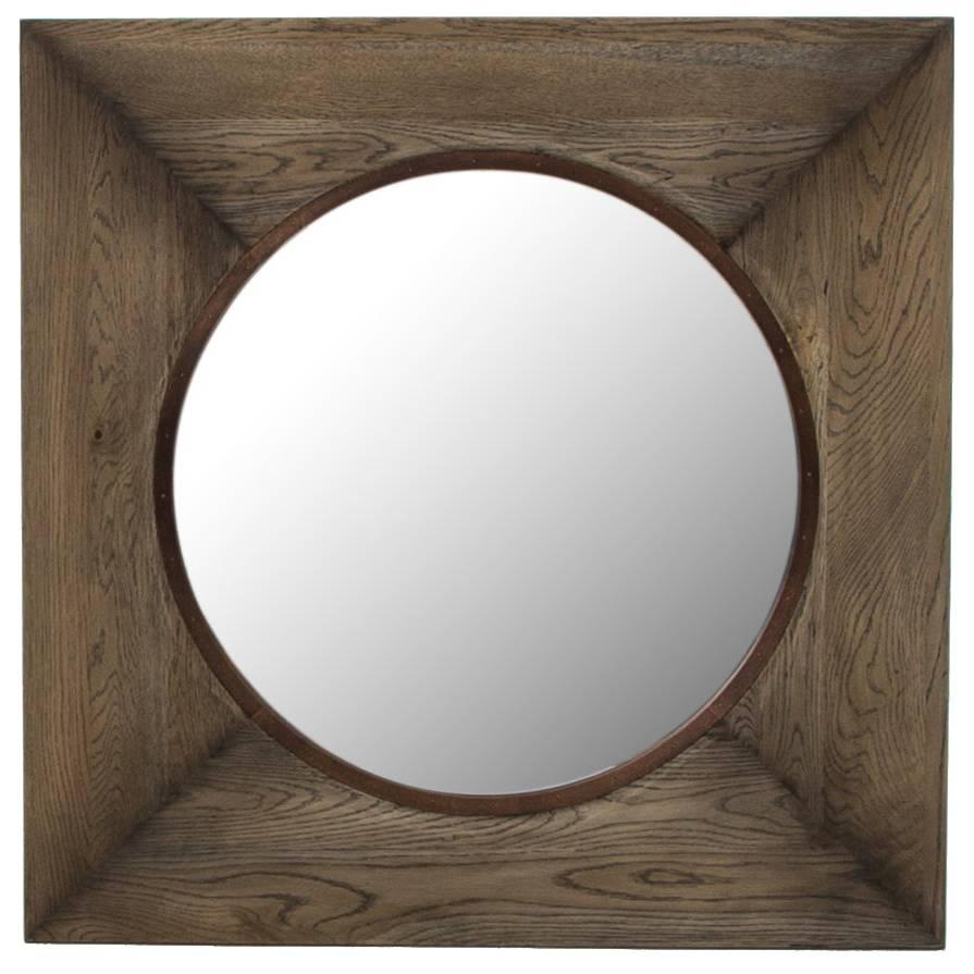 Oak Framed Mirror For Sale