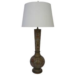 Elegant Cloisonné with Floral Motif Table or Floor Lamp 4