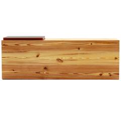 404 Bench in Hand Oiled Solid Wood with Cast Industrial Rubber Slab Seat 2