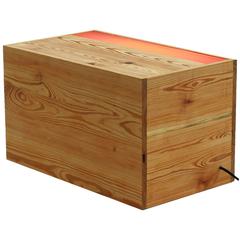 405 Lamp Table in Hand Oiled Solid Wood with Cast Industrial Rubber Slab Screen 11
