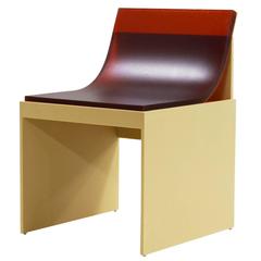 501 Chair in Absolute Beige Corian with Cast Industrial Rubber Slab Seat 12