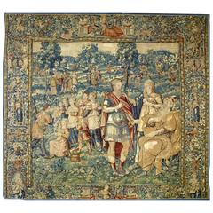 Antique Tapestry of Brussels, 16th Century, Story of King David