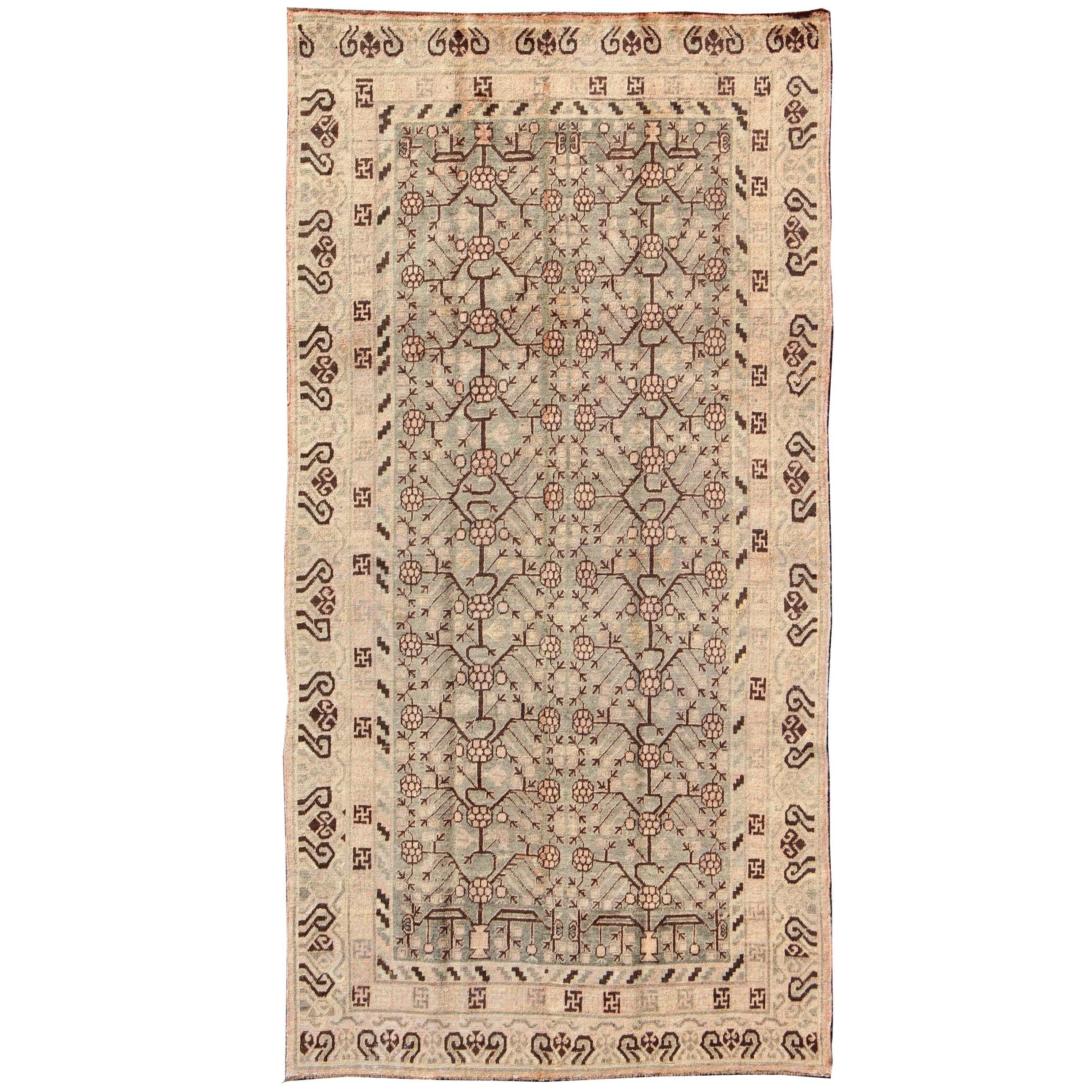 Antique Turkmenistan Khotan Carpet
